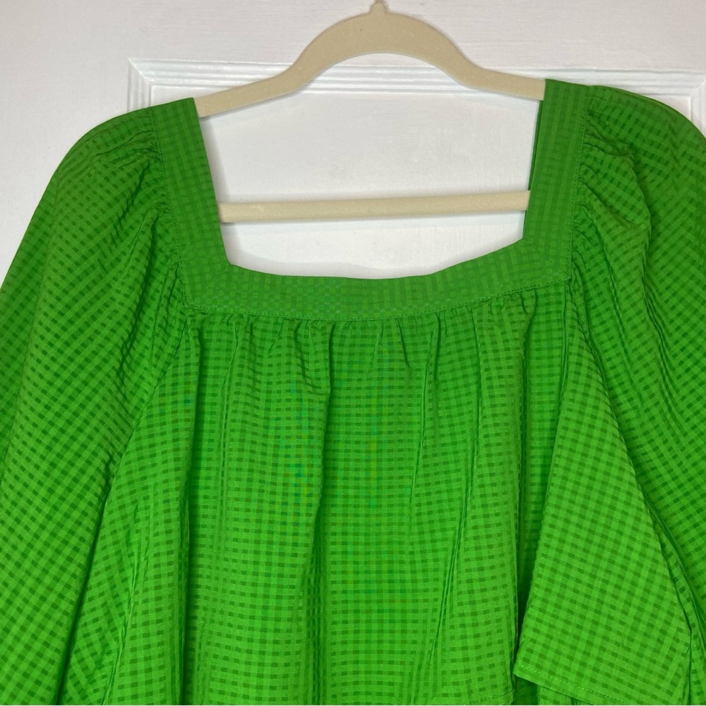 Who What Wear Tiered Balloon Sleeve Square Neck Mini Dress Size Medium - Picture 6 of 12